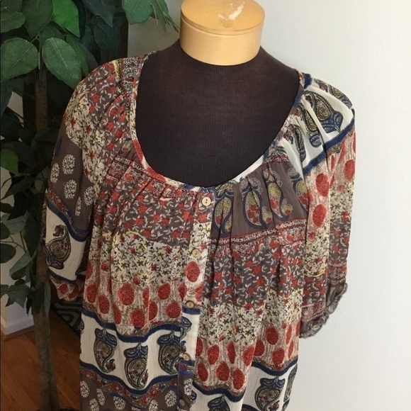 Rue 21  XL tie front semi sheer blouse - Picture 3 of 15